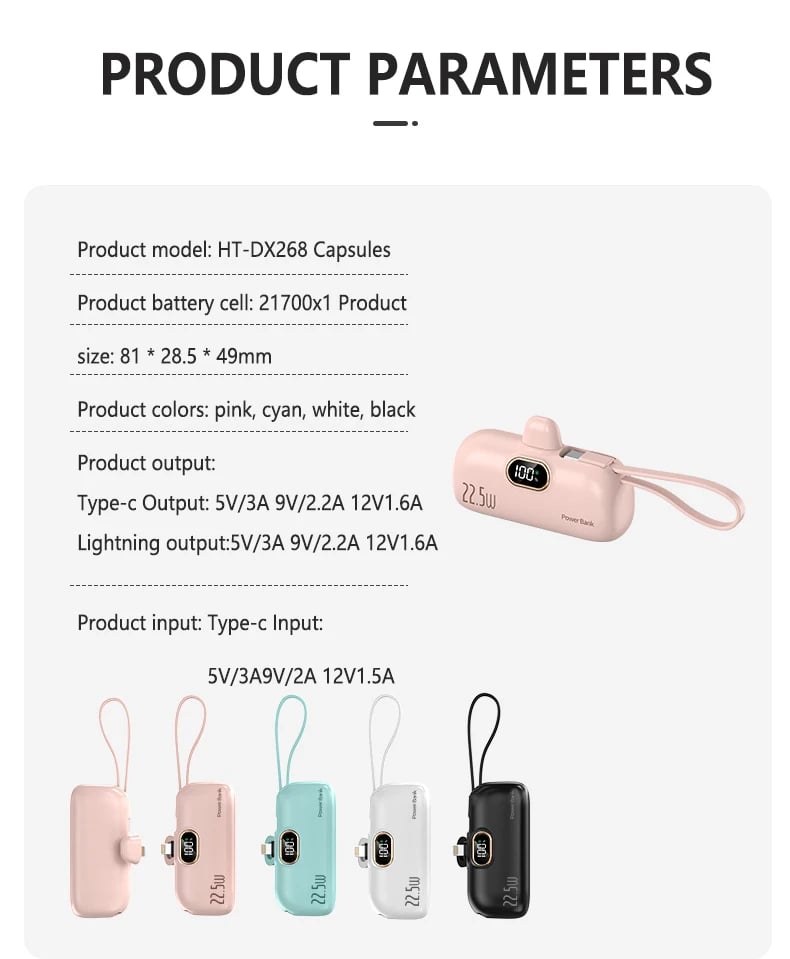 🎉⏰4000mAh Mini Portable Charger Power Bank for phone🔋