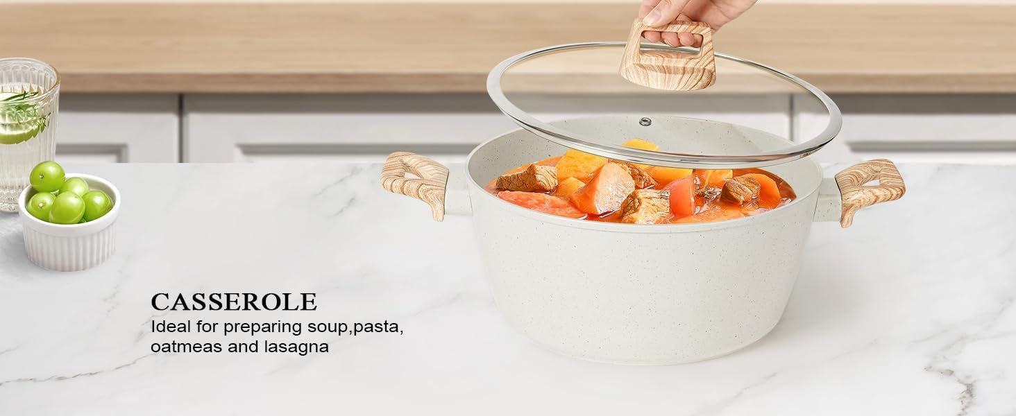 【One Day Only】17 Pcs Pots and Pans Set Non Stick Kitchen Cookware Sets