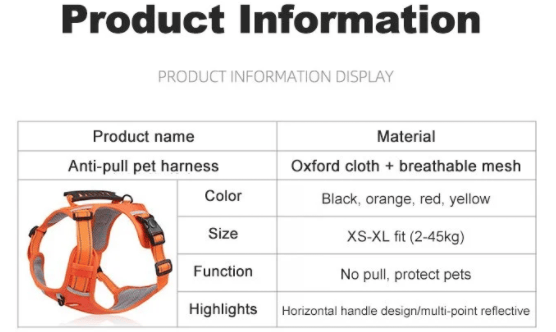 No Pull Dog Harness for Pets