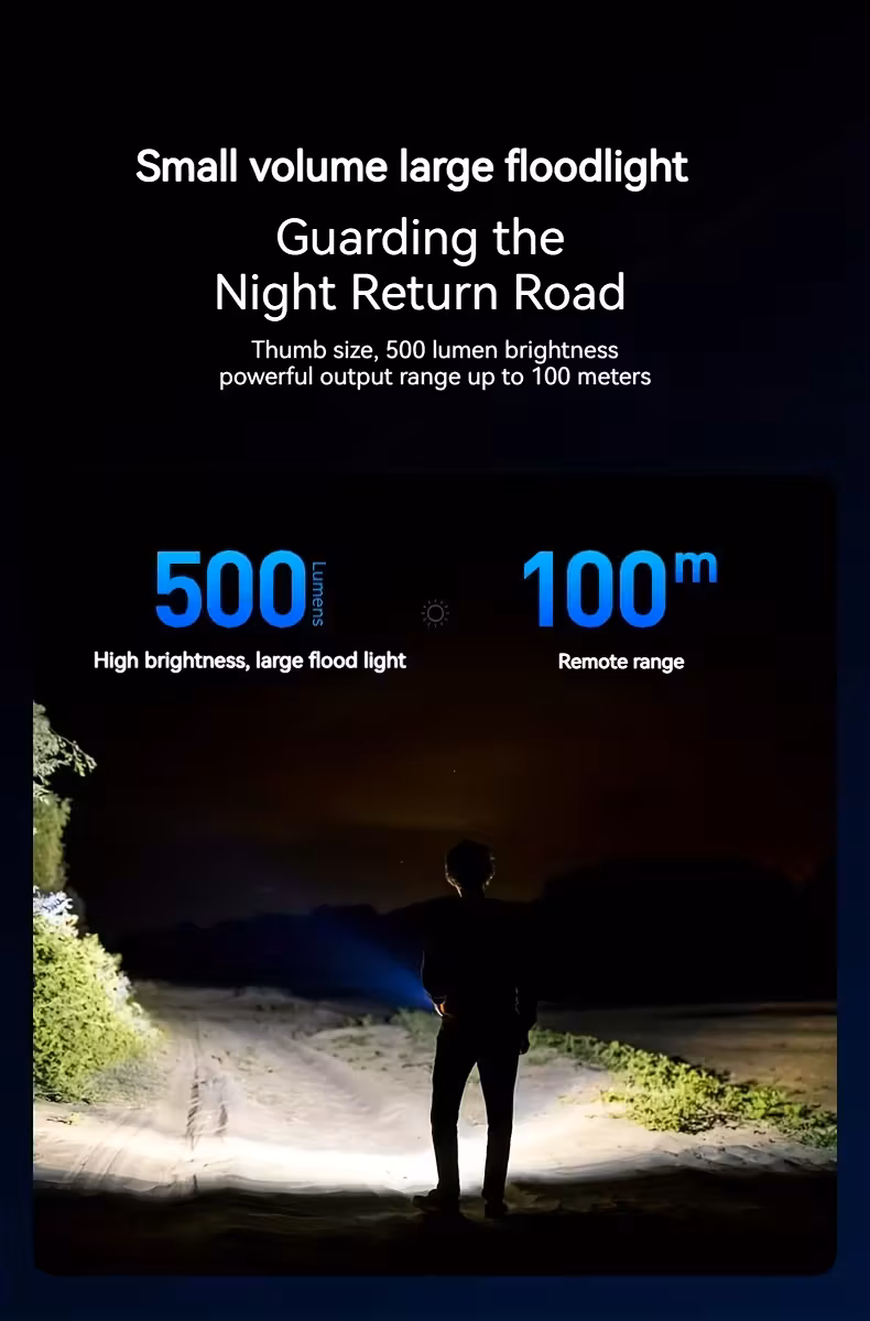 PHILIPS Bright light mini flashlight Portable pendable keychain purple light flashlight Tpye-C charging night commute travel essential